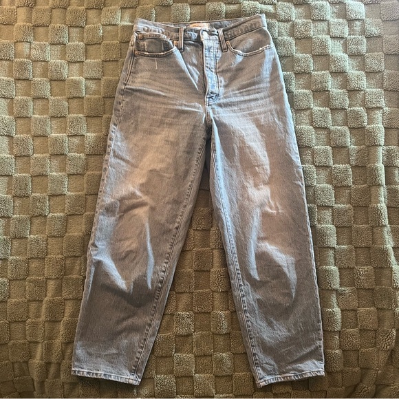 Madewell Light Wash Blue Denim Balloon Classic Tall Women’s Size 28 Tall - Picture 2 of 8